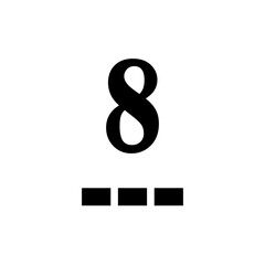 morse numbers line, black, icon, design, flat, style, trendy, collection, template