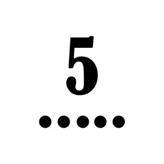 morse numbers line, black, icon, design, flat, style, trendy, collection, template