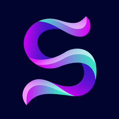 Letter S Initial colorful logo design.