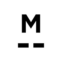 morse code letter, black, icon, design, flat, style, trendy, collection, template 