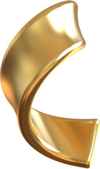 Gold 3D Confetti Isolated Png