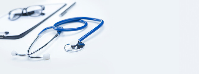 Stethoscope on the doctor's desk