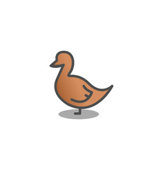 duck icon vector illustration logo template for many purpose. Isolated on white background.