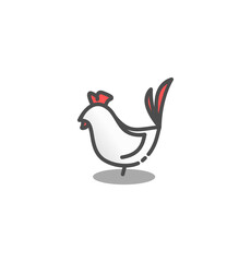 chicken icon vector illustration logo template for many purpose. Isolated on white background.