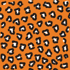 Leopard Print Ikat Orange
