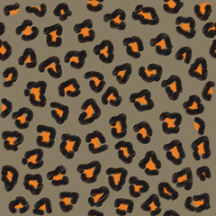 Leopard Print Ikat Grey