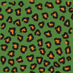 Leopard Print Ikat Green