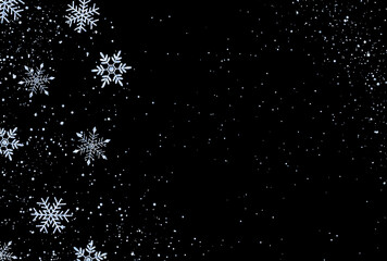 Naklejka premium 背景素材_ラメグリッター_雪の結晶