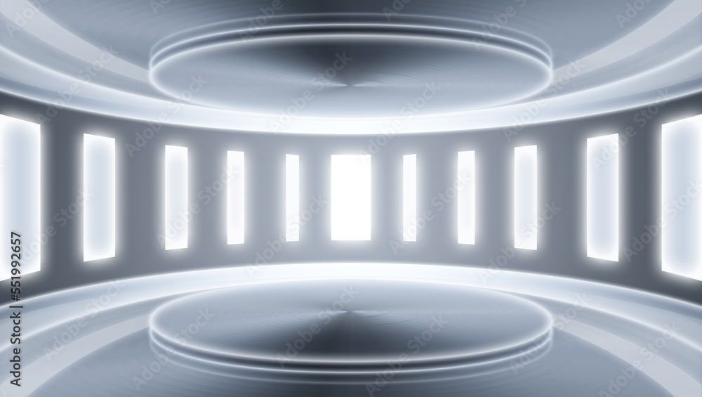 Poster 3d rendering metal silver texture display exhibition future science and technology spatial sense bac