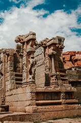 Beautiful stone architecture at hampi, Karnataka.