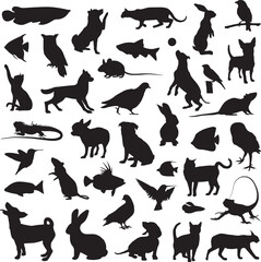Pet animal home silhouette