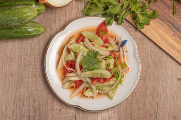 Cucumber Salad with Tomatoes Diet Food