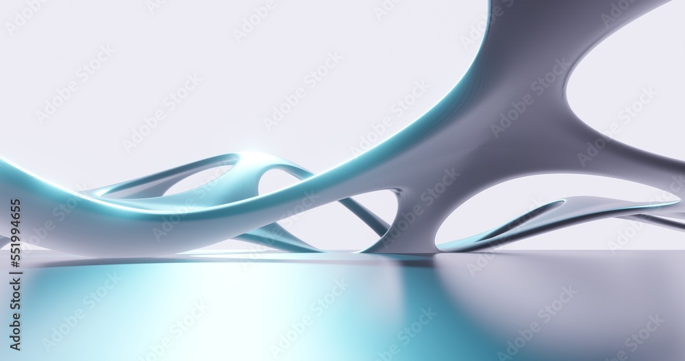 Aufkleber futuristic architecture background bionic pattern in design 3d render