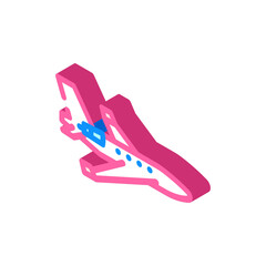 private jet airplane aircraft isometric icon vector. private jet airplane aircraft sign. isolated symbol illustration