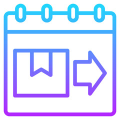 delivery gradient line icon