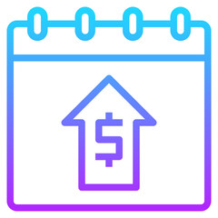 pay day gradient line icon