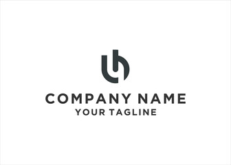 letter lh logo design vector illustration