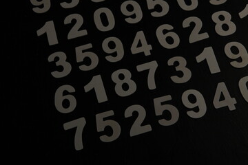 Background of numbers. from zero to nine. Numbers texture. Finance data concept. Mathematic....