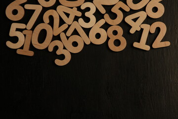 Background of numbers. from zero to nine. Numbers texture. Finance data concept. Mathematic. Seamless pattern with numbers. financial crisis concept. Business success.