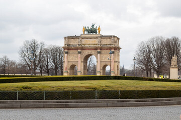 triumphal arch country in the morning