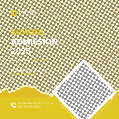 Kids social media post admission promotion banner design  21