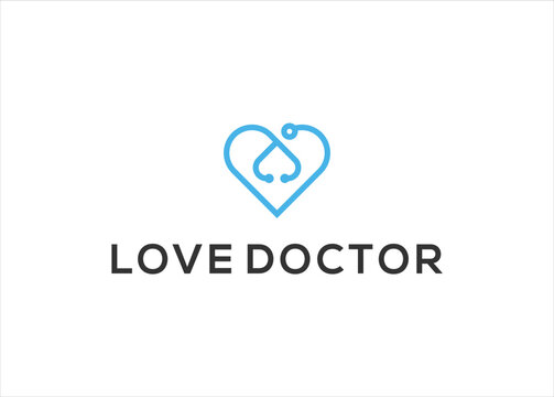 love doctor logo design vector template