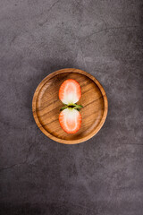 strawberry on dark background