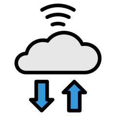 cloud filled outline icon