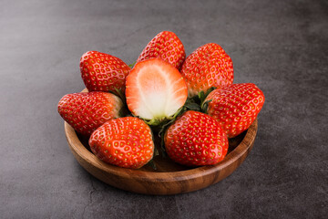 strawberry on dark background