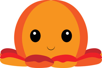 Octopus vector illustration. vector illustration. Animal clip art or image