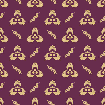Seamless oriental luxurious vector damask pattern in Ottoman Kaftan Style with Islamic stylized flower Chintamani motifs. Use for fabric prints, weaving, knitting, home decoration and fashion design.