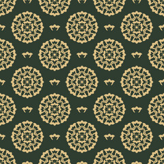 Seamless oriental luxurious vector damask pattern in Ottoman Style with Islamic stylized flower motifs. Use for fabric prints, weaving, knitting, home decoration, fashion design and bedding.