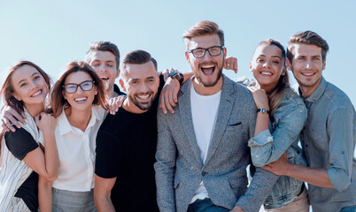 portrait of a group of successful young people