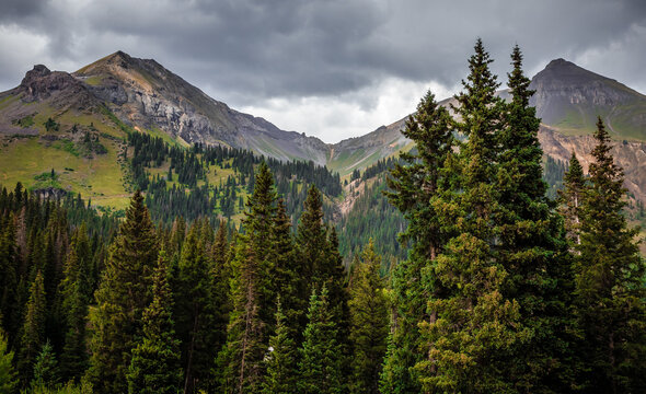 Stunningly Green Views from Red Mountain Pass, Million Dollar Highway, Colorado