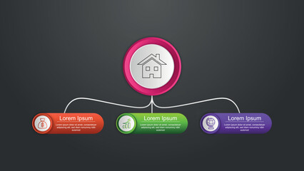 Business Vector infographic template concept with 4 options	