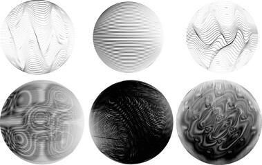 Set of spheres . Lines constructed transparent sphere .Vector  .Technology sphere Logo . Design element for posters, social media, templates, flyers, brochures . Abstract trendy transparent circles