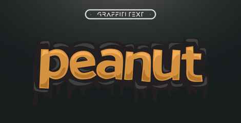 PEANUT Graffiti text effect, editable spray and street text style