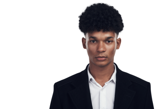 PNG Studio portrait of a confident young businessman posing 