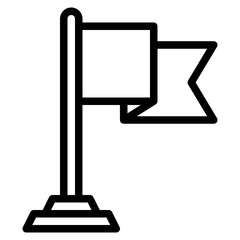 flag outline icon