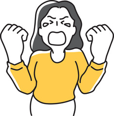 泣きながら訴える女性