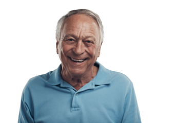 PNG Shot of a man happily smiling at the camera in a studio