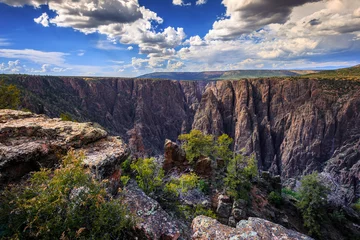 Foto op Plexiglas Colorful Sky over the Black Canyon, Black Canyon of the Gunnison National Park, Colorado © Stephen