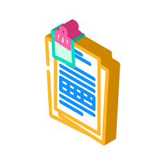 data folder isometric icon vector. data folder sign. isolated symbol illustration
