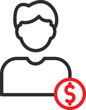 Contributor earning Vector Icon

