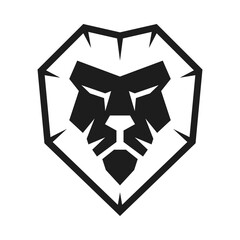 Simple Lion Head Illustration for Logo