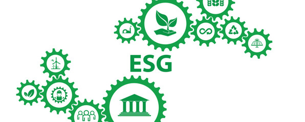esg icons on white background	