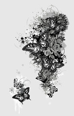 Abstract design print on plain base