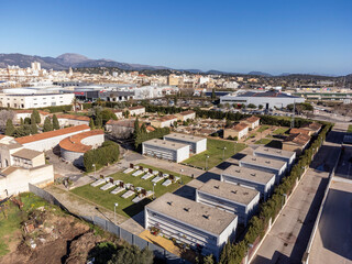 Fototapeta premium niches in the new part, Inca municipal cemetery, established in 1820, Majorca, Balearic Islands, Spain