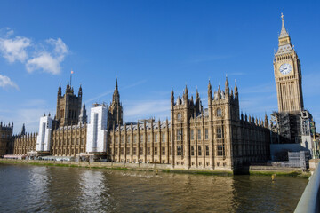 Fototapeta na wymiar Palace of Westminster, Westminster Bridge, London, England, Great Britain