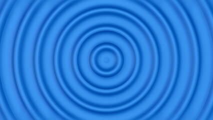 3d rendering ripple wave circle. Clean and simple 3d render illustration. Abstract rings background for business presentation. Radial bright pattern concept. Modern surface texture.